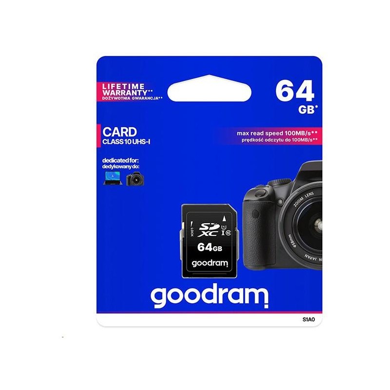 Scheda SD 64GB SDXC GoodRAM - blister retail