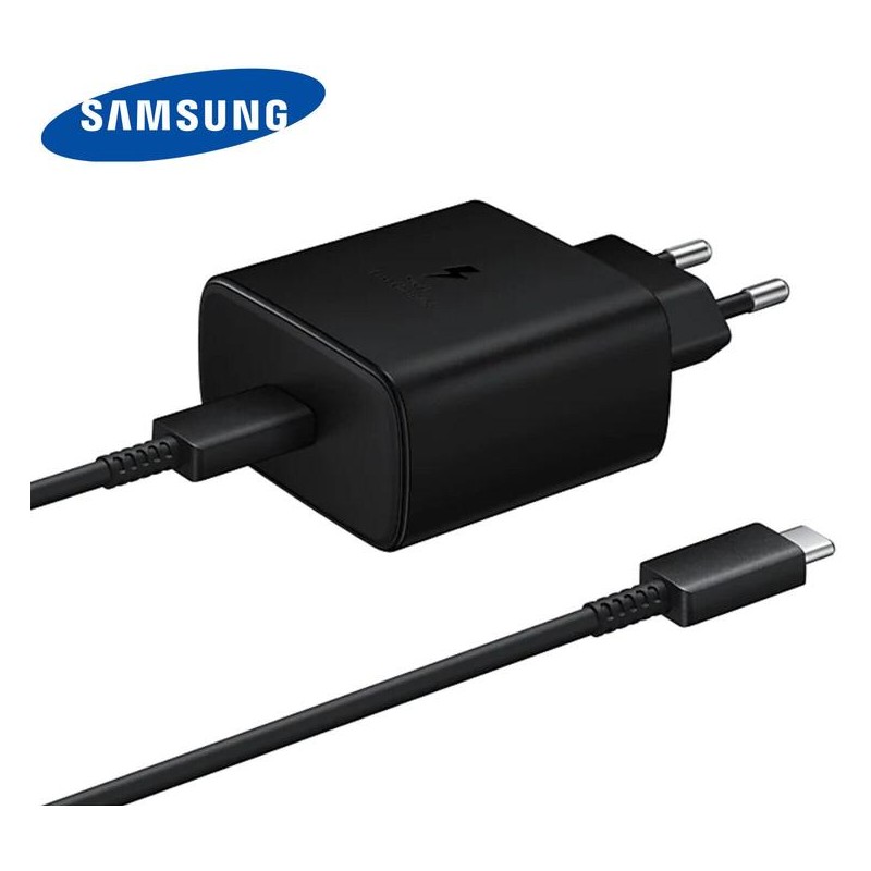 Carica + Cavo C Samsung EP-TA845EBE 5A. 45W Nero BULK