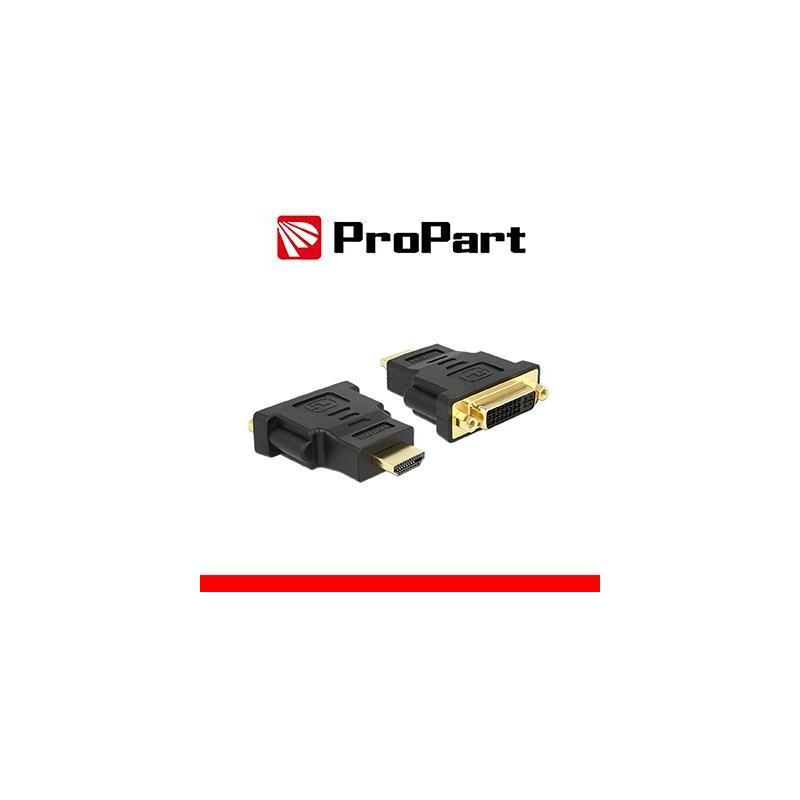 Adatt. Spina HDMI(19PIN)-Presa DVI-D Dual Link(24+5) dorato