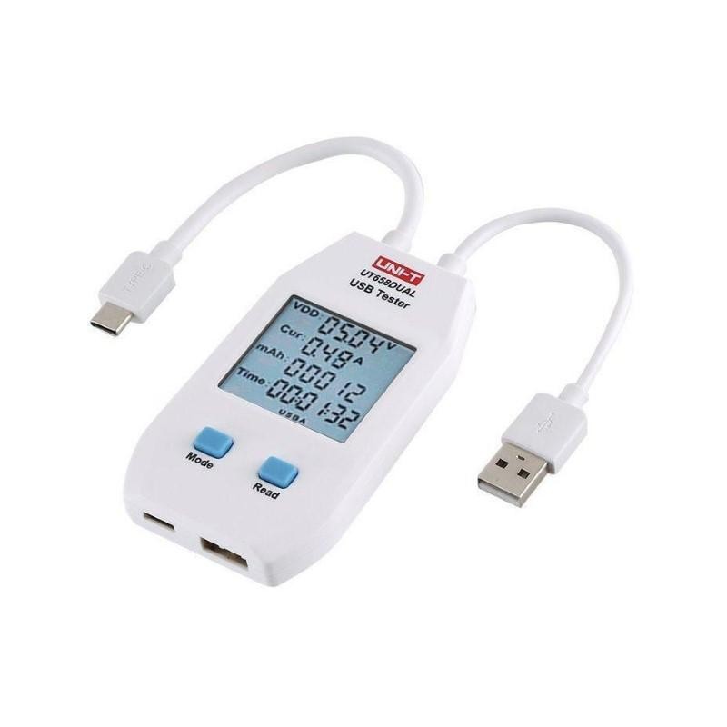 Tester USB UT658 Dual Tensione Potenza Corrente