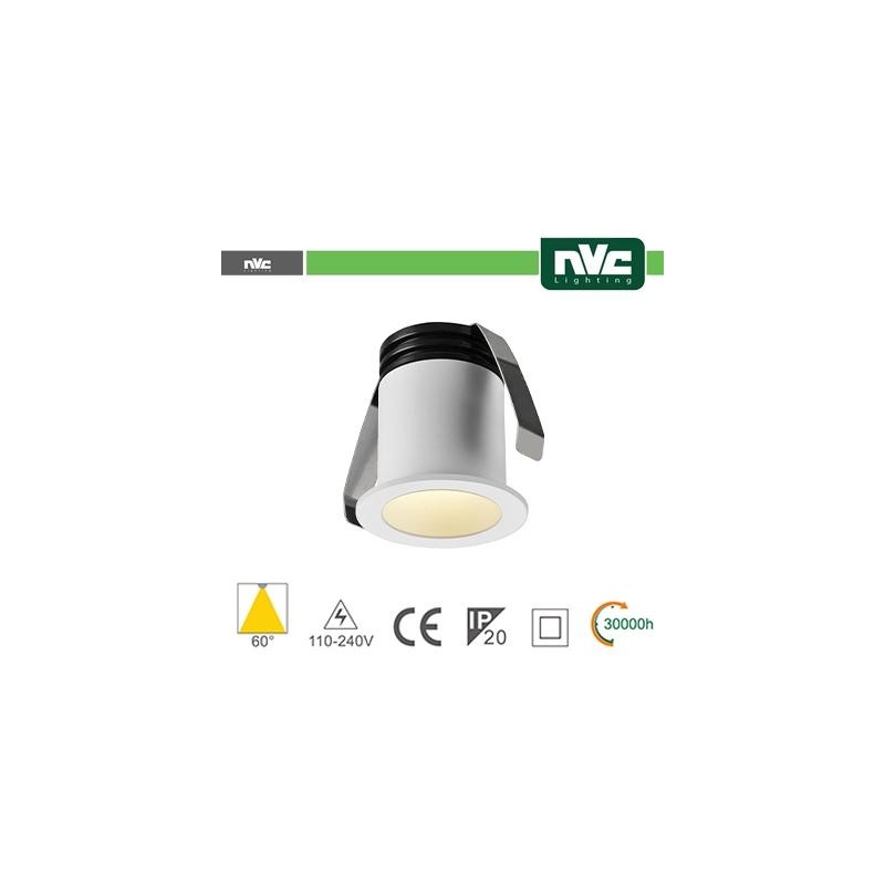 Punto Luce LED 2W 3000K 60° IP20 FORO:35mm