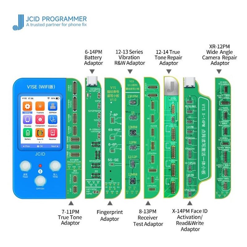 Programmatore JCID V1SE versione WI-FI completo di 8 schede