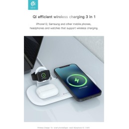 Caricatore Wireless QI Smartphone Watch e Airpod 15W