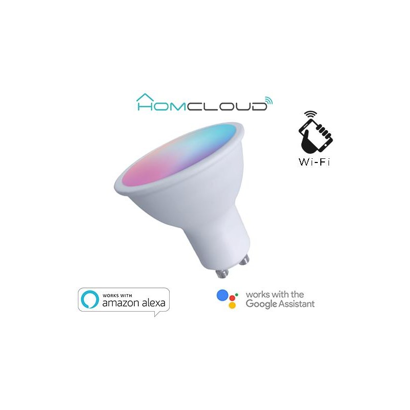 Faretto GU10 ad incasso Wi-FI RGB + Bianco caldo dimmerabile