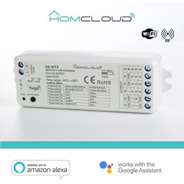 Ricevitore DIM 12/24V DC, 5CH*3A, Wi-Fi+RF2.4G RGB+CCT